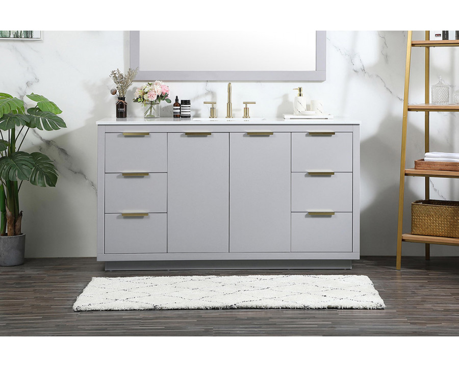 Elegant Bathroom Vanity - Gray (VF19460GR)