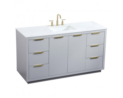 Elegant Bathroom Vanity - Gray (VF19460GR)