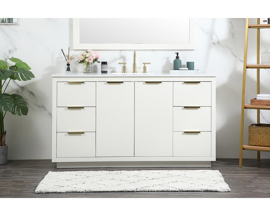 Elegant Bathroom Vanity - White (VF19460WH)