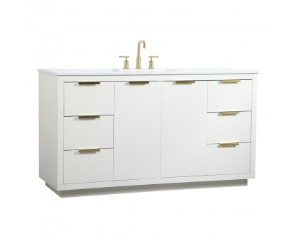 Elegant Bathroom Vanity - White (VF19460WH)