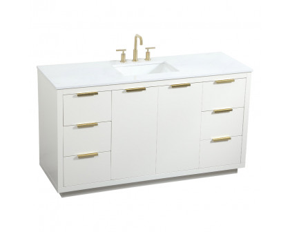 Elegant Bathroom Vanity - White (VF19460WH)