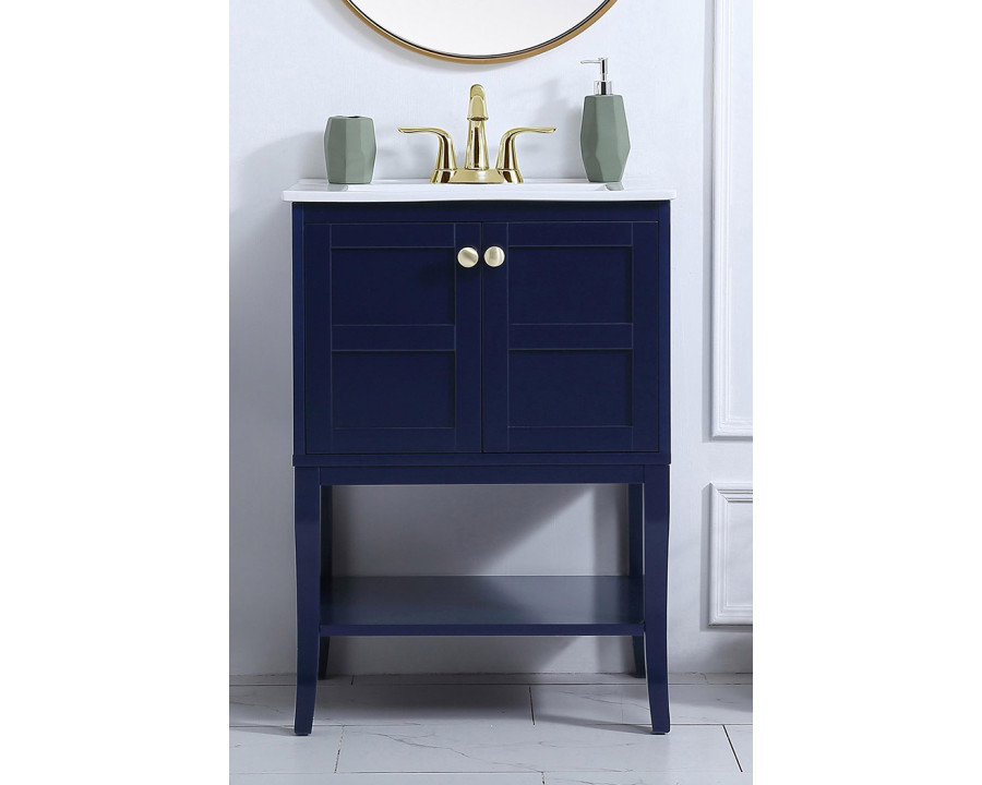 Elegant Bathroom Vanity - Blue (VF2100BL)