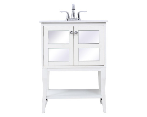 Elegant Bathroom Vanity - White/Mirror (VF2100MR)