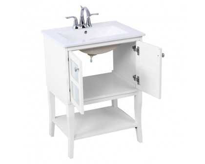 Elegant Bathroom Vanity - White/Mirror (VF2100MR)