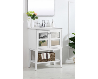 Elegant Bathroom Vanity - White/Mirror (VF2100MR)