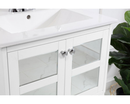 Elegant Bathroom Vanity - White/Mirror (VF2100MR)