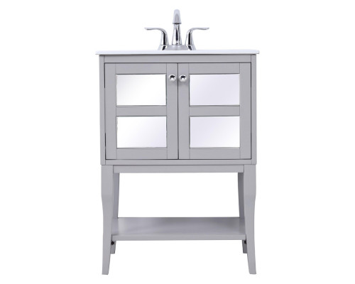 Elegant Bathroom Vanity - Gray/Mirror (VF2101MR)