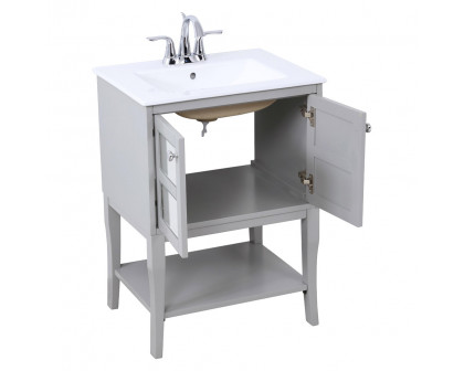 Elegant Bathroom Vanity - Gray/Mirror (VF2101MR)