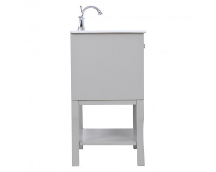 Elegant Bathroom Vanity - Gray/Mirror (VF2101MR)