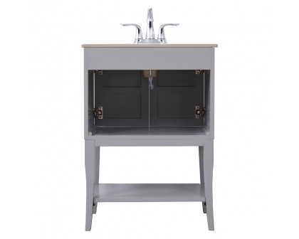 Elegant Bathroom Vanity - Gray/Mirror (VF2101MR)