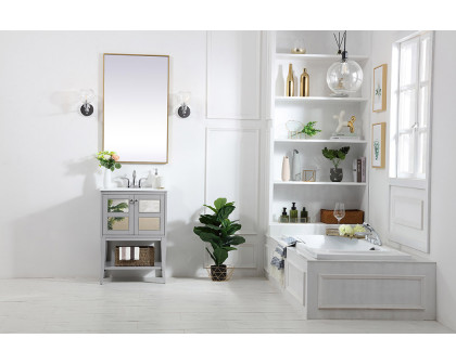 Elegant Bathroom Vanity - Gray/Mirror (VF2101MR)