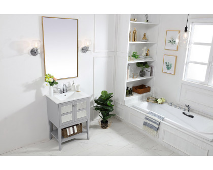 Elegant Bathroom Vanity - Gray/Mirror (VF2101MR)