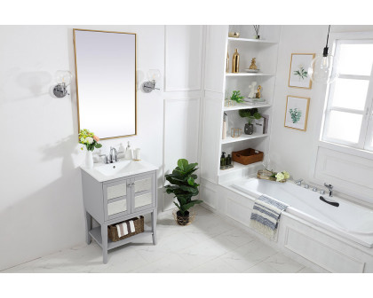 Elegant Bathroom Vanity - Gray/Mirror (VF2101MR)