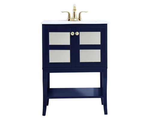 Elegant Bathroom Vanity - Blue/Mirror (VF2101MRBL)