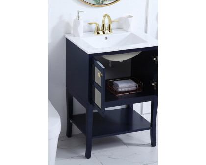 Elegant Bathroom Vanity - Blue/Mirror (VF2101MRBL)