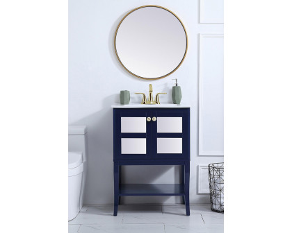 Elegant Bathroom Vanity - Blue/Mirror (VF2101MRBL)