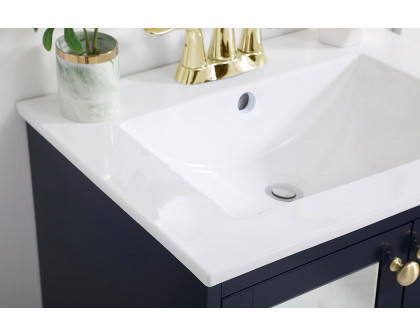 Elegant Bathroom Vanity - Blue/Mirror (VF2101MRBL)