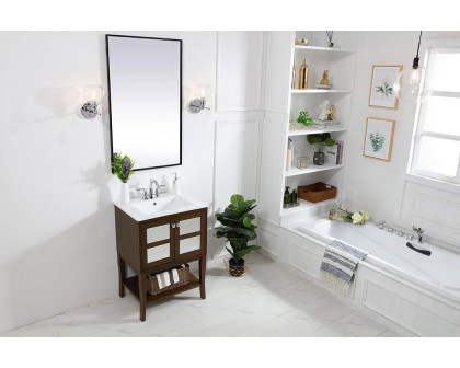 Elegant Bathroom Vanity - Antique Coffee/Mirror (VF2102MR)