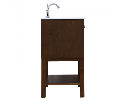 Elegant Bathroom Vanity - Antique Coffee/Mirror (VF2102MR)