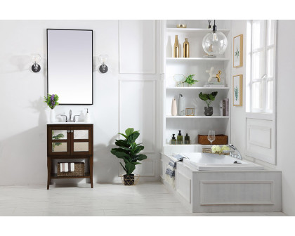 Elegant Bathroom Vanity - Antique Coffee/Mirror (VF2102MR)