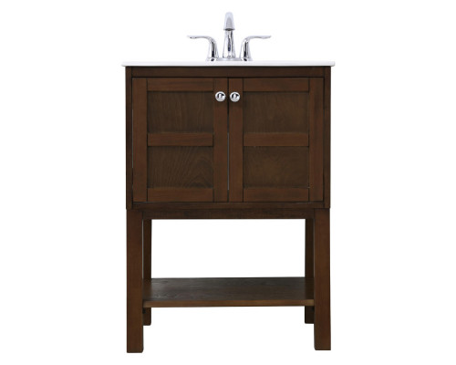 Elegant Bathroom Vanity - Antique Coffee, L 24" (VF2524AC)