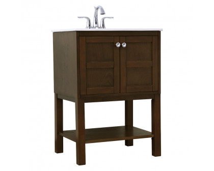 Elegant Bathroom Vanity - Antique Coffee, L 24" (VF2524AC)