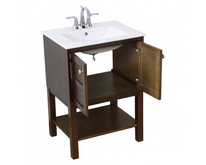 Elegant Bathroom Vanity - Antique Coffee, L 24" (VF2524AC)