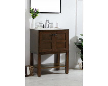 Elegant Bathroom Vanity - Antique Coffee, L 24" (VF2524AC)