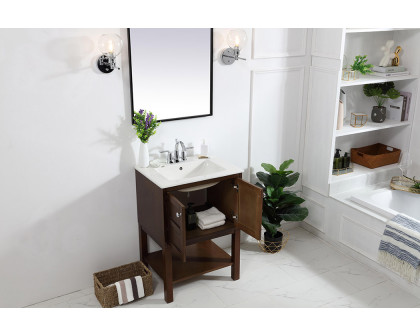 Elegant Bathroom Vanity - Antique Coffee, L 24" (VF2524AC)