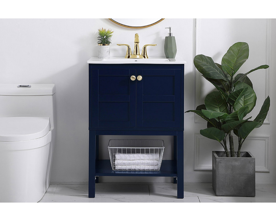 Elegant Bathroom Vanity - Blue, L 24" (VF2524BL)