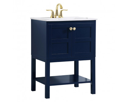 Elegant Bathroom Vanity - Blue, L 24" (VF2524BL)