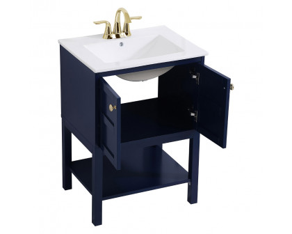 Elegant Bathroom Vanity - Blue, L 24" (VF2524BL)