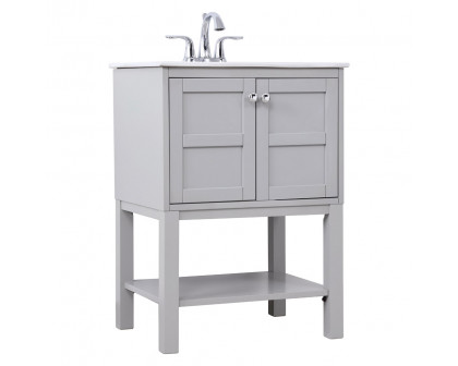 Elegant Bathroom Vanity - Gray, L 24" (VF2524GR)