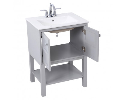 Elegant Bathroom Vanity - Gray, L 24" (VF2524GR)