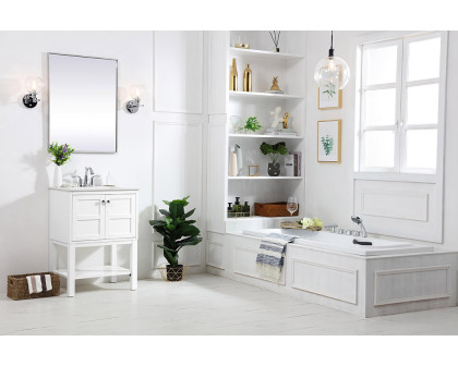 Elegant Bathroom Vanity - White, L 24" (VF2524WH)