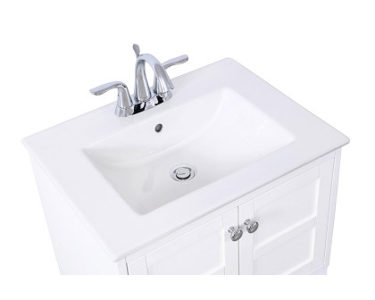 Elegant Bathroom Vanity - White, L 24" (VF2524WH)