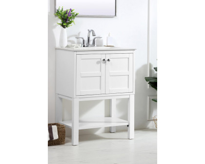 Elegant Bathroom Vanity - White, L 24" (VF2524WH)