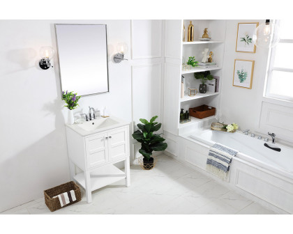 Elegant Bathroom Vanity - White, L 24" (VF2524WH)