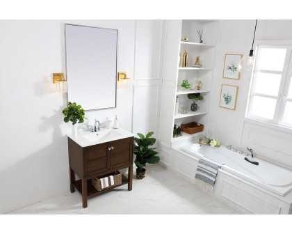 Elegant Bathroom Vanity - Antique Coffee, L 30" (VF2530AC)