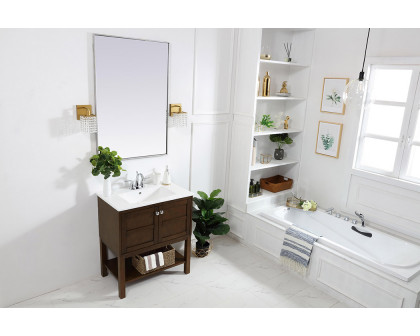 Elegant Bathroom Vanity - Antique Coffee, L 30" (VF2530AC)