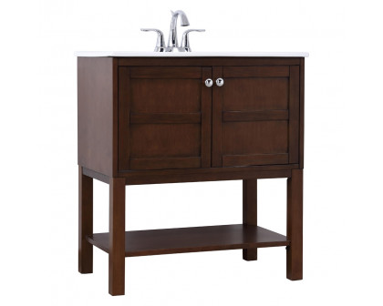 Elegant Bathroom Vanity - Antique Coffee, L 30" (VF2530AC)