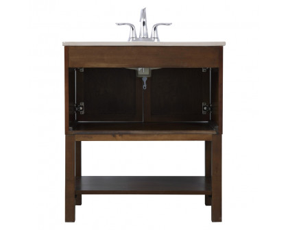 Elegant Bathroom Vanity - Antique Coffee, L 30" (VF2530AC)