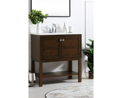 Elegant Bathroom Vanity - Antique Coffee, L 30" (VF2530AC)