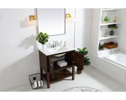 Elegant Bathroom Vanity - Antique Coffee, L 30" (VF2530AC)