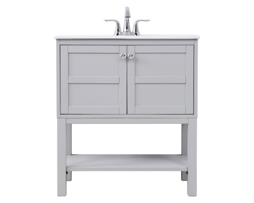 Elegant Bathroom Vanity - Gray, L 30" (VF2530GR)