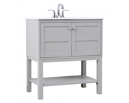 Elegant Bathroom Vanity - Gray, L 30" (VF2530GR)