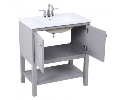 Elegant Bathroom Vanity - Gray, L 30" (VF2530GR)