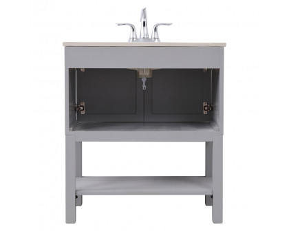 Elegant Bathroom Vanity - Gray, L 30" (VF2530GR)