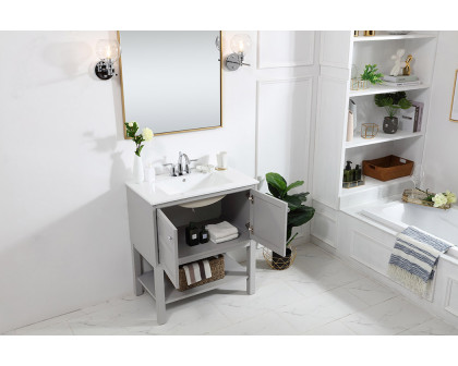 Elegant Bathroom Vanity - Gray, L 30" (VF2530GR)