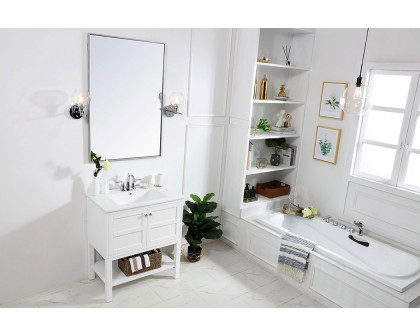 Elegant Bathroom Vanity - White, L 30" (VF2530WH)